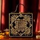 Black Mandala Lippan Art Handcrafted Square Sling Bag